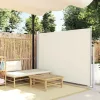  veranda, terasz válaszfal 160 x 300 cm krémszínű 