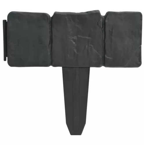  41 db kőhatású műanyag kert-/gyepkerítés 10 m