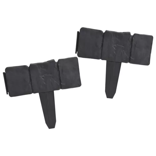  41 db kőhatású műanyag kert-/gyepkerítés 10 m