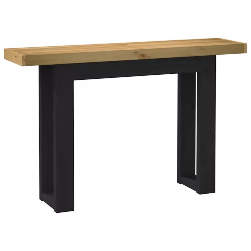  konzolasztal NOAIN U alakú lábak 120x30x75 cm tömör fa fenyőfa