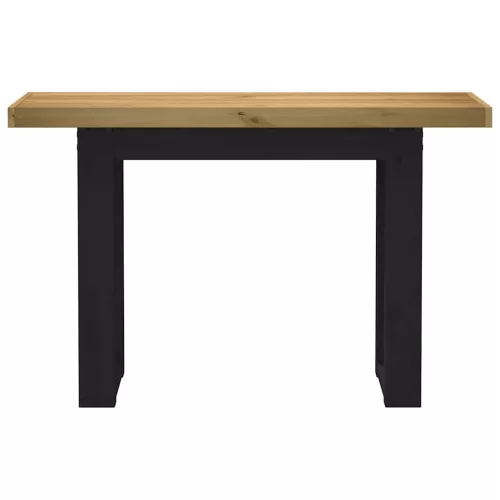  konzolasztal NOAIN U alakú lábak 120x30x75 cm tömör fa fenyőfa
