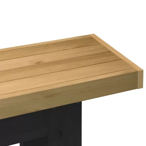  konzolasztal NOAIN U alakú lábak 120x30x75 cm tömör fa fenyőfa