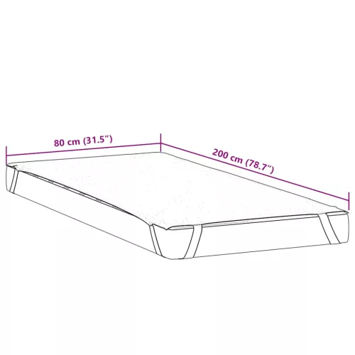  fehér matracvédő 80 x 200 cm vízálló