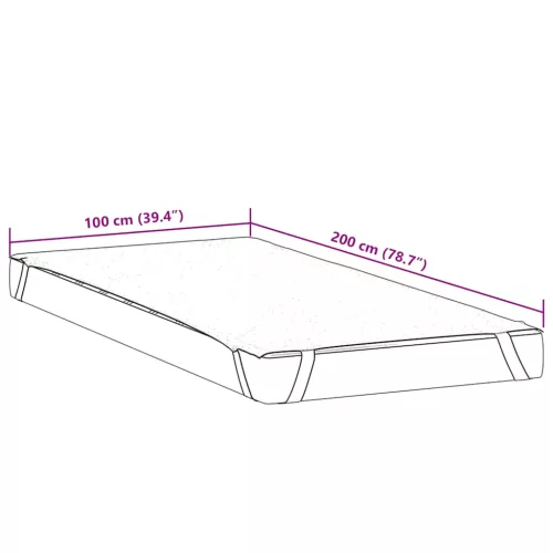  fehér matracvédő 100 x 200 cm vízálló