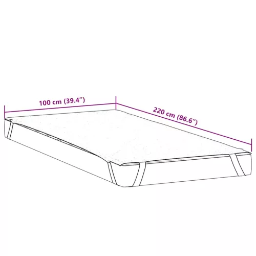  fehér matracvédő 100 x 220 cm vízálló