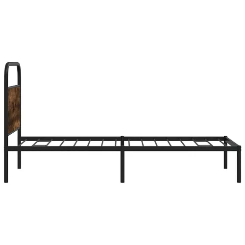  ágykeret matrac nélkül 107x203 cm füstölt tölgy fűrészelt fa