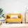  világossárga kordbársony szövet loveseat kanapé 109 cm
