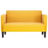  világossárga kordbársony szövet loveseat kanapé 109 cm
