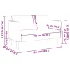  világossárga kordbársony szövet loveseat kanapé 109 cm