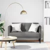 sötétszürke szövet loveseat kanapé 111 cm