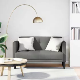  sötétszürke szövet loveseat kanapé 111 cm