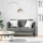  sötétszürke szövet loveseat kanapé 111 cm