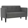  sötétszürke szövet loveseat kanapé 111 cm