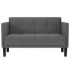  sötétszürke szövet loveseat kanapé 111 cm