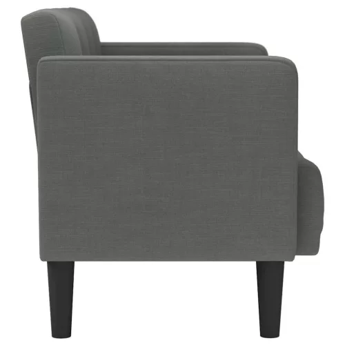  sötétszürke szövet loveseat kanapé 111 cm