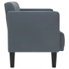  sötétszürke bársony loveseat kanapé 111 cm