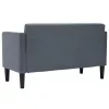  sötétszürke bársony loveseat kanapé 111 cm