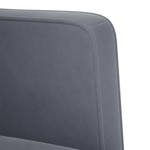  sötétszürke bársony loveseat kanapé 111 cm