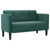  sötétzöld bársony loveseat kanapé 111 cm