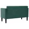  sötétzöld bársony loveseat kanapé 111 cm
