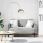  világosszürke bársony loveseat kanapé 109 cm