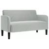  világosszürke bársony loveseat kanapé 109 cm