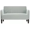  világosszürke bársony loveseat kanapé 109 cm
