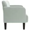 világosszürke bársony loveseat kanapé 109 cm