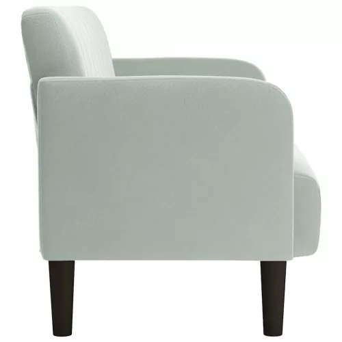  világosszürke bársony loveseat kanapé 109 cm