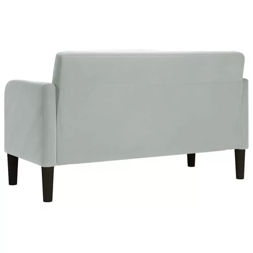  világosszürke bársony loveseat kanapé 109 cm