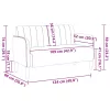  világosszürke bársony loveseat kanapé 109 cm