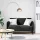  fekete bársony loveseat kanapé 109 cm