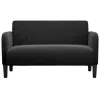  fekete bársony loveseat kanapé 109 cm