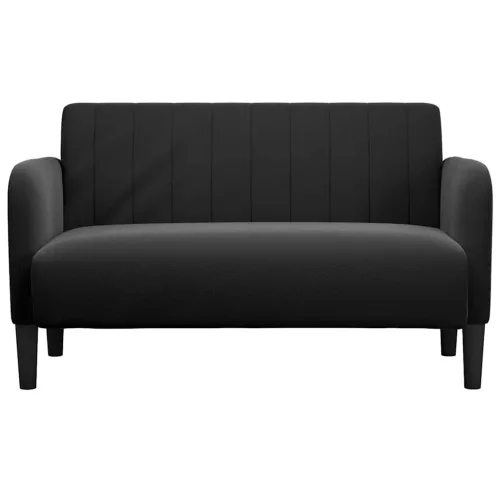  fekete bársony loveseat kanapé 109 cm
