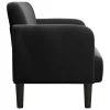  fekete bársony loveseat kanapé 109 cm