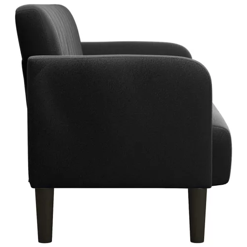  fekete bársony loveseat kanapé 109 cm