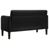  fekete bársony loveseat kanapé 109 cm