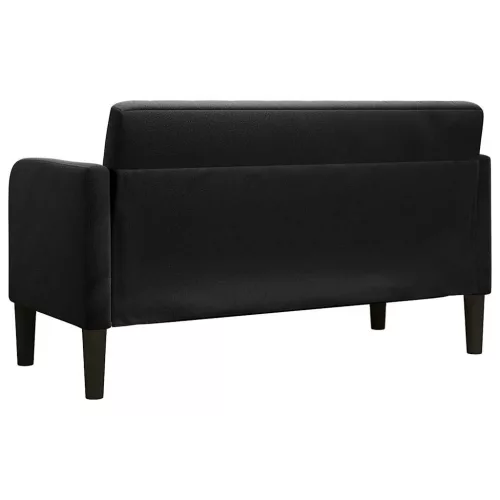  fekete bársony loveseat kanapé 109 cm