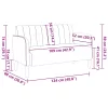  fekete bársony loveseat kanapé 109 cm