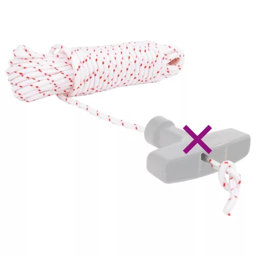  Húzó indítózsinór fehér és piros Ø4 mm 10 m Nylon