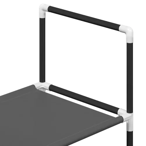  fekete nem szőtt szövetből cipőállvány 4 szintes 44x28x77 cm