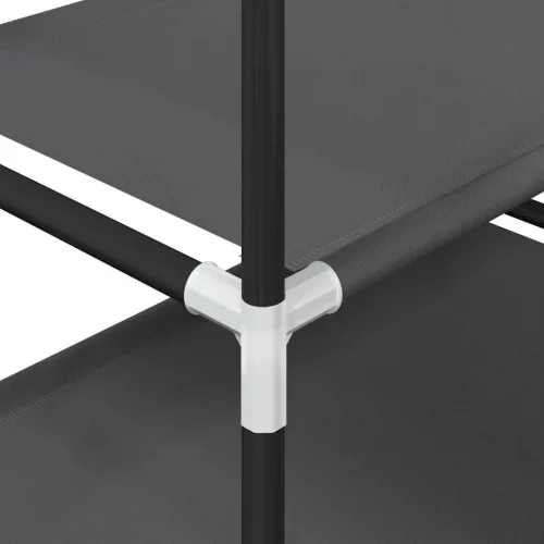  fekete nem szőtt szövetből cipőállvány 4 szintes 44x28x77 cm