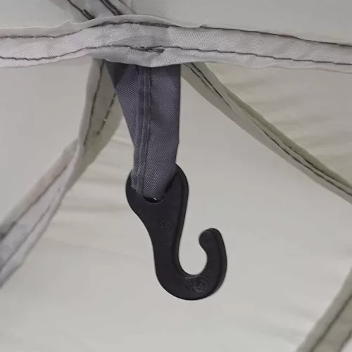  szürke medencesátor levehető léccel & hálós falak 512x458 cm