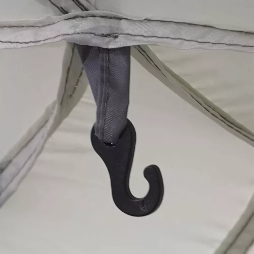  szürke medencesátor levehető léccel & hálós falak 618x532 cm