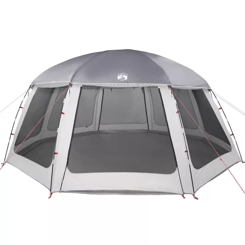  szürke medencesátor levehető léccel & hálós falak 612x612 cm