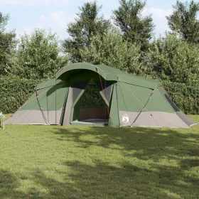    Családi sátor ablakkal, zöld, 6 fő részére, vízálló