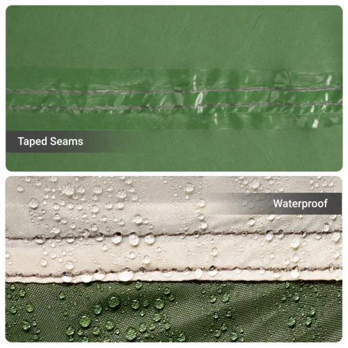  Családi sátor ablakkal, zöld, 6 fő részére, vízálló