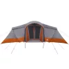  Családi sátor ablakokkal Szürke és Narancs 6 fős vízálló