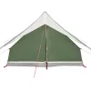  Családi Sátor A-keretes 7 Személyes Zöld Vízálló