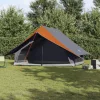  Családi Sátor A-keretes 7 Fős Szürke és Narancs Vízálló